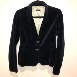 J Crew navy blue velvet blazer